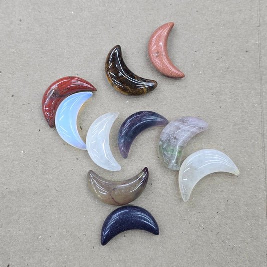 Crescent Moon Crystal - Assorted (1")