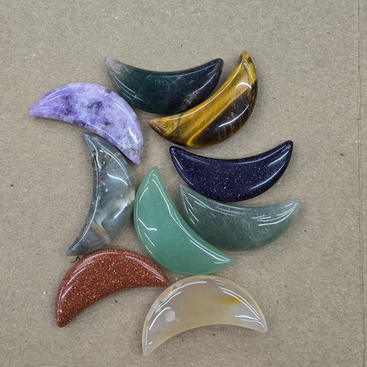 Crescent Moon Crystal - Assorted (2")