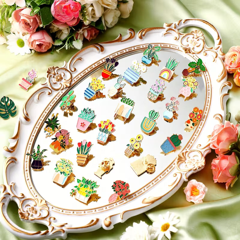 Enamel pin - plants