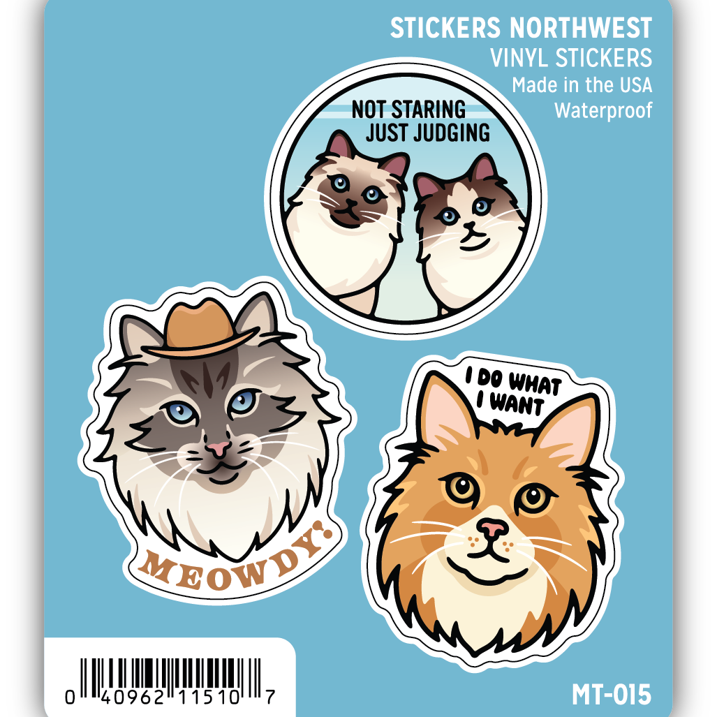 Stickers - Cat Face Trio