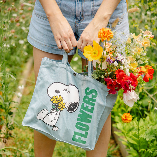 Peanuts® - Snoopy Flowers Vintage-Style Market Tote