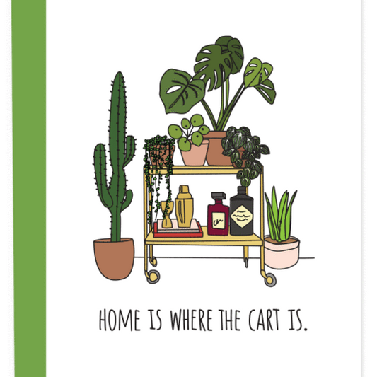 Home Cart Plants Greeting Card