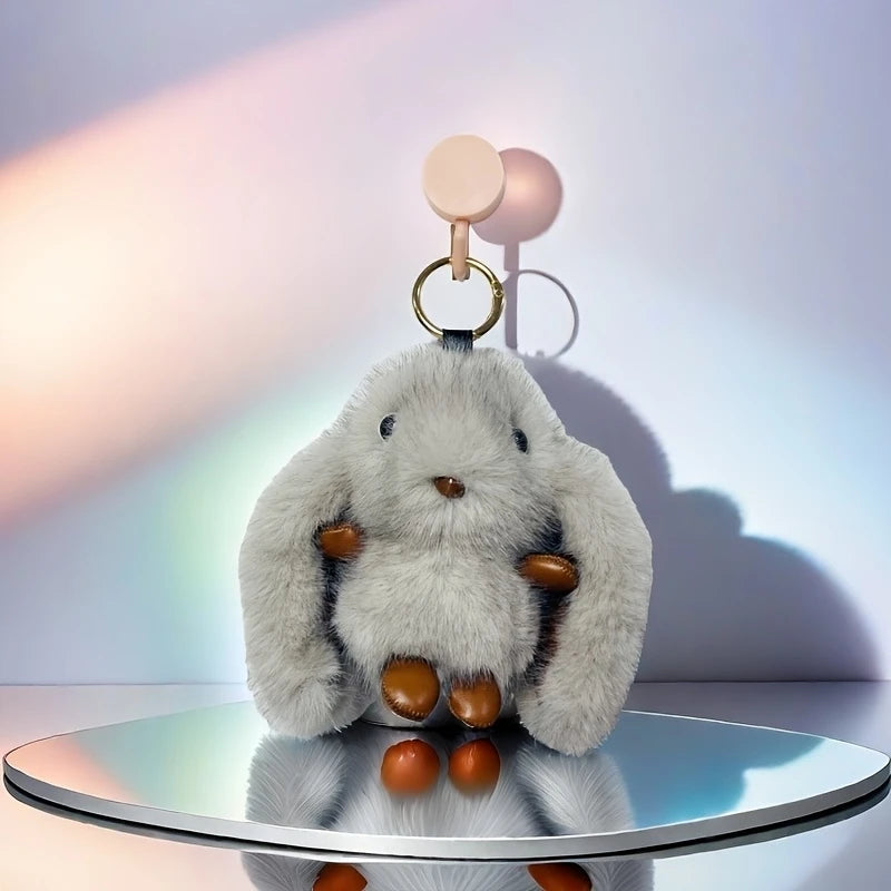 Lop bunny keychain charm