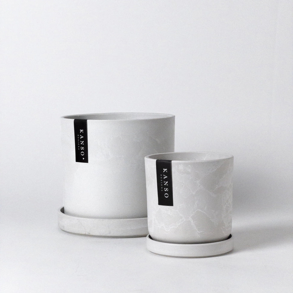 PLANTERS - Signature Planter - 7" White Stone