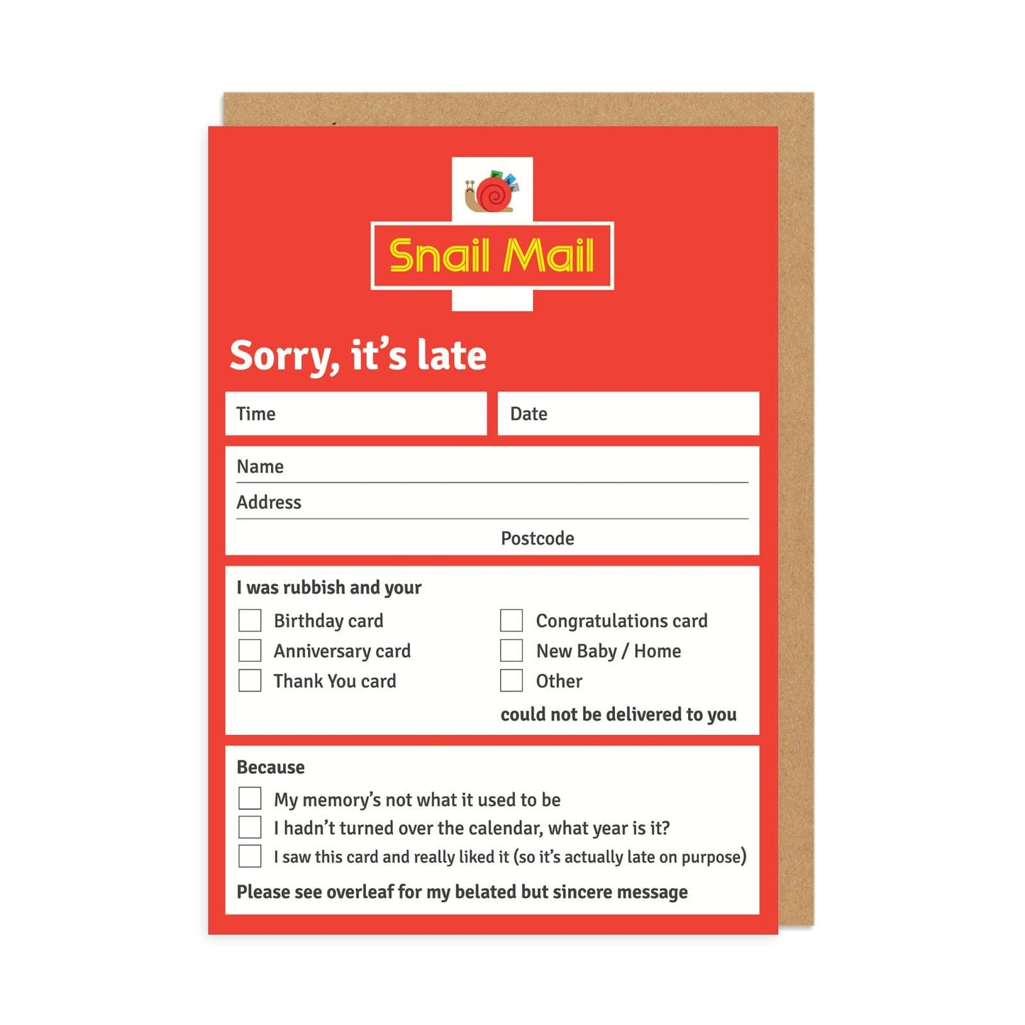 Ohh Dear Card - Snail Mail