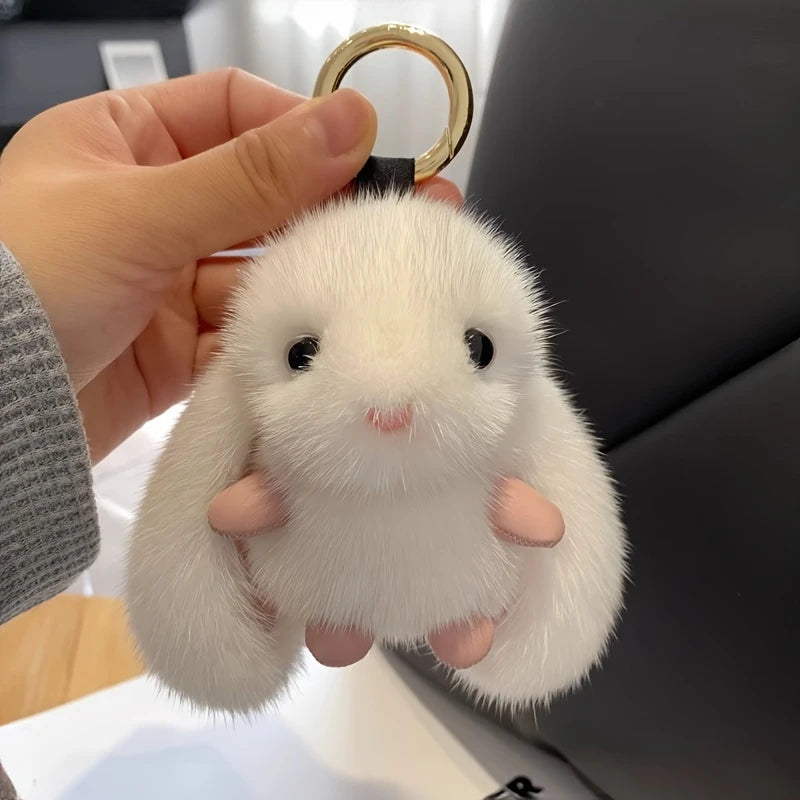 Lop bunny keychain charm