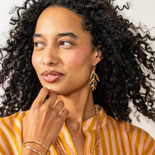 Zoe Leaf Earrings