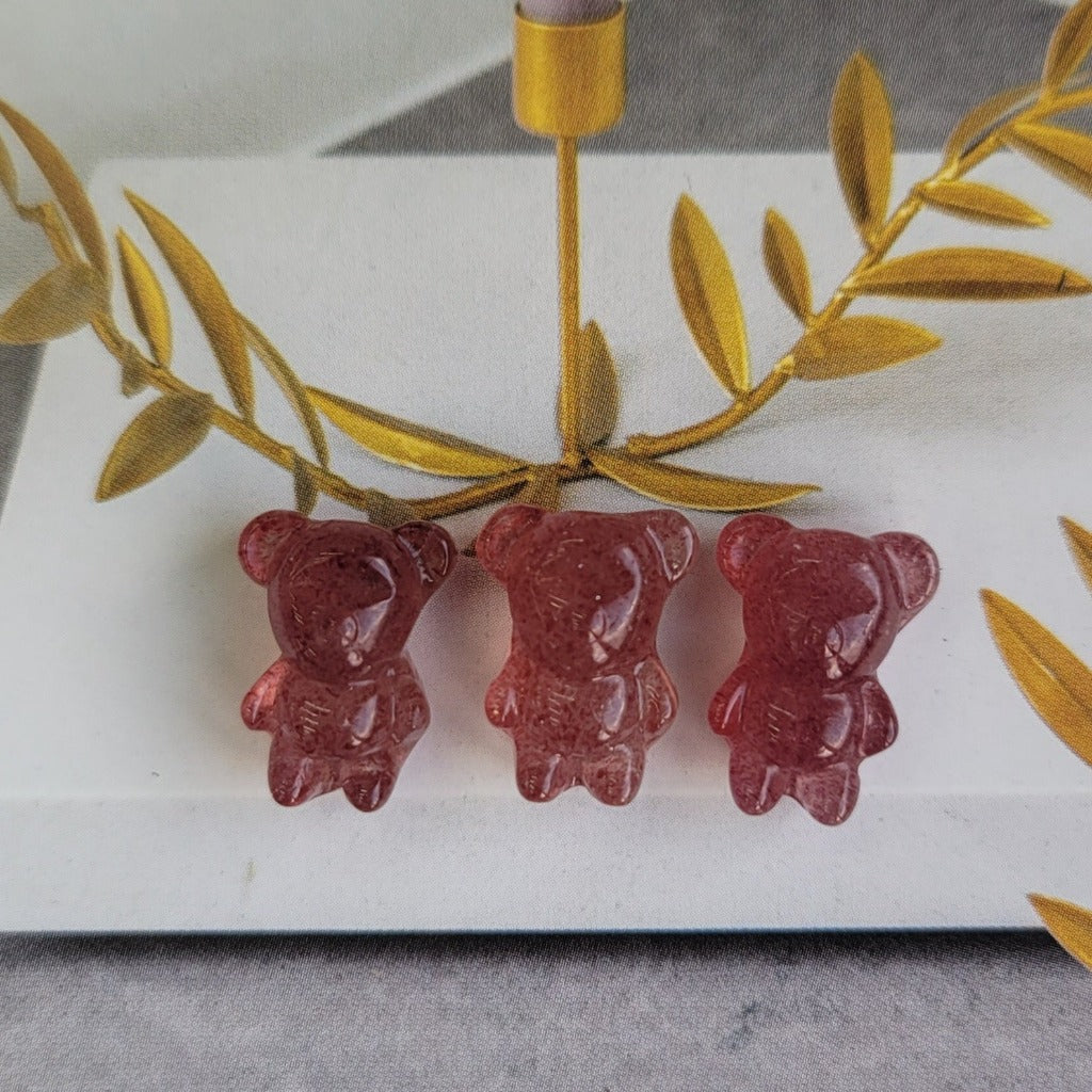 CRYSTALS - GUMMY BEAR CRYSTAL - STRAWBERRY QUARTZ