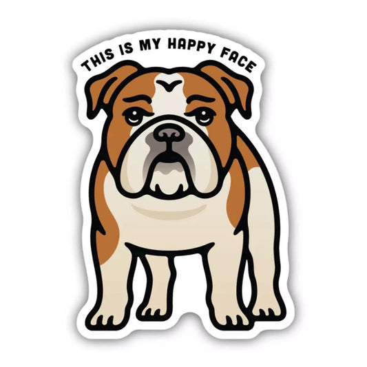 Stickers - Happy Face Bulldog