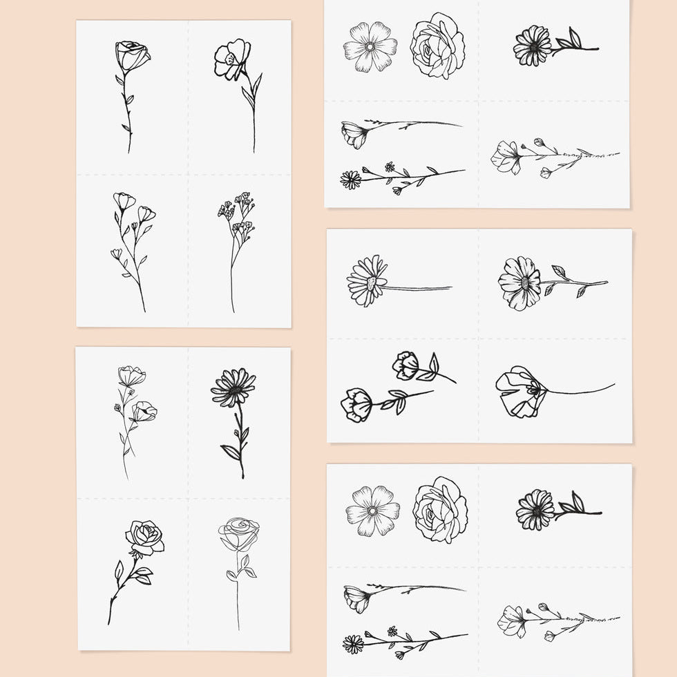 Blooming Temporary Tattoos