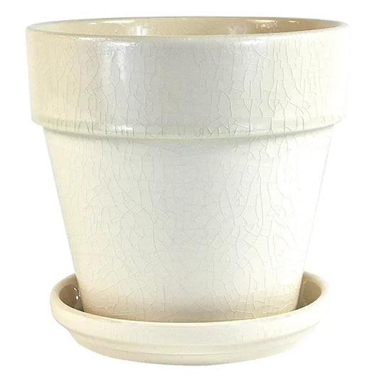 Standard Pot - 4.5" (crackled cream)