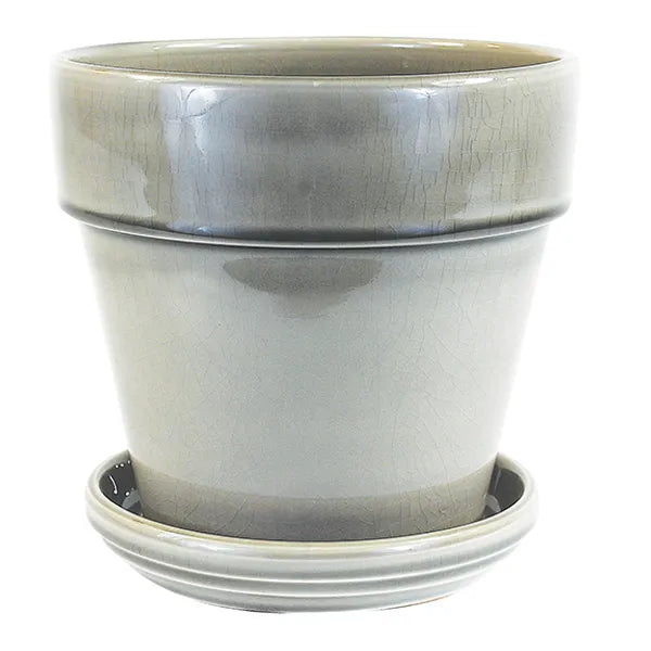 Standard Pot, 4.5" x 4", Crackle Grey