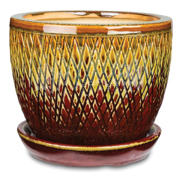 Scratched Cup Pot  - 8"