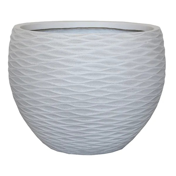 Abstract Wave Planter (bone)