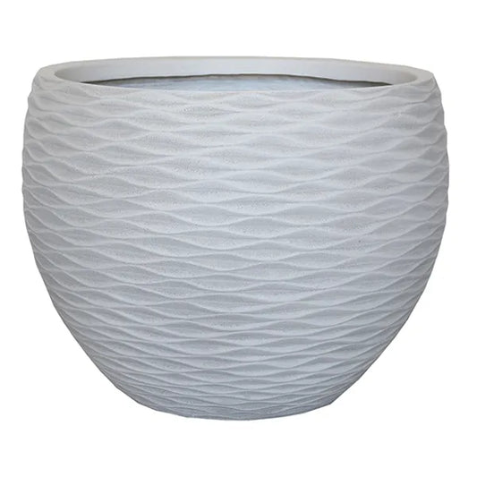 Abstract Wave Planter (bone)