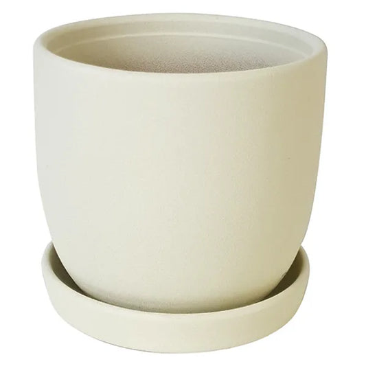 Chatham Egg Pot - 5.5" (sandy matte white)