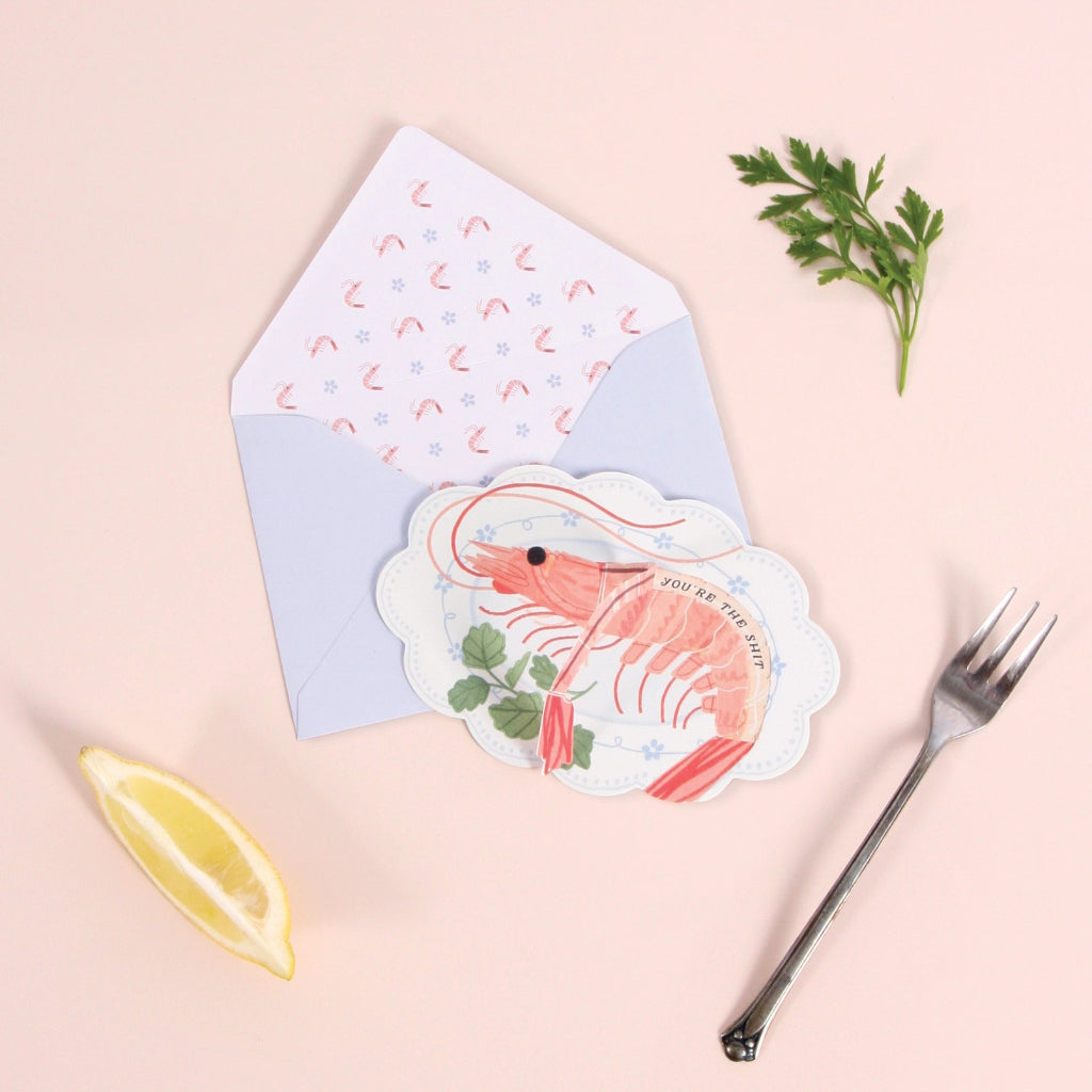 Funny Shrimp Greeting Card