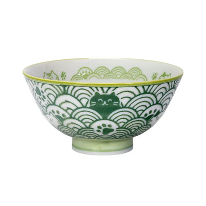 Seikaiha Neko Bowl - 4.5"