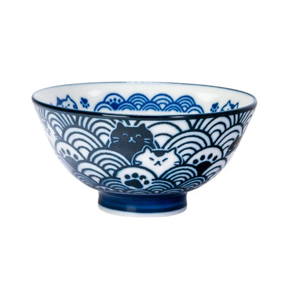 Seikaiha Neko Bowl - 4.5"
