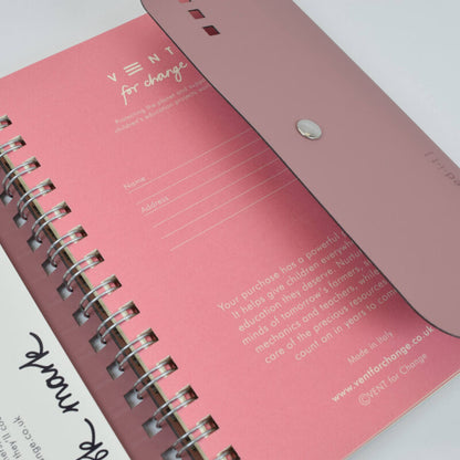 A5 recycled leather wire-bound folio – EDIT