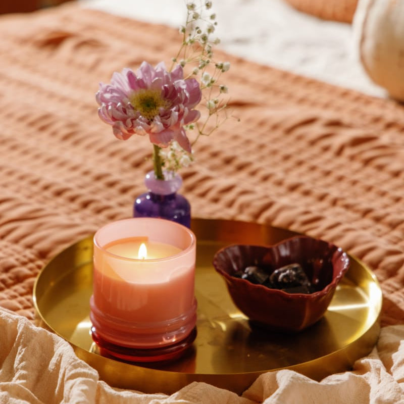 Stack Candle - Saffron Rose