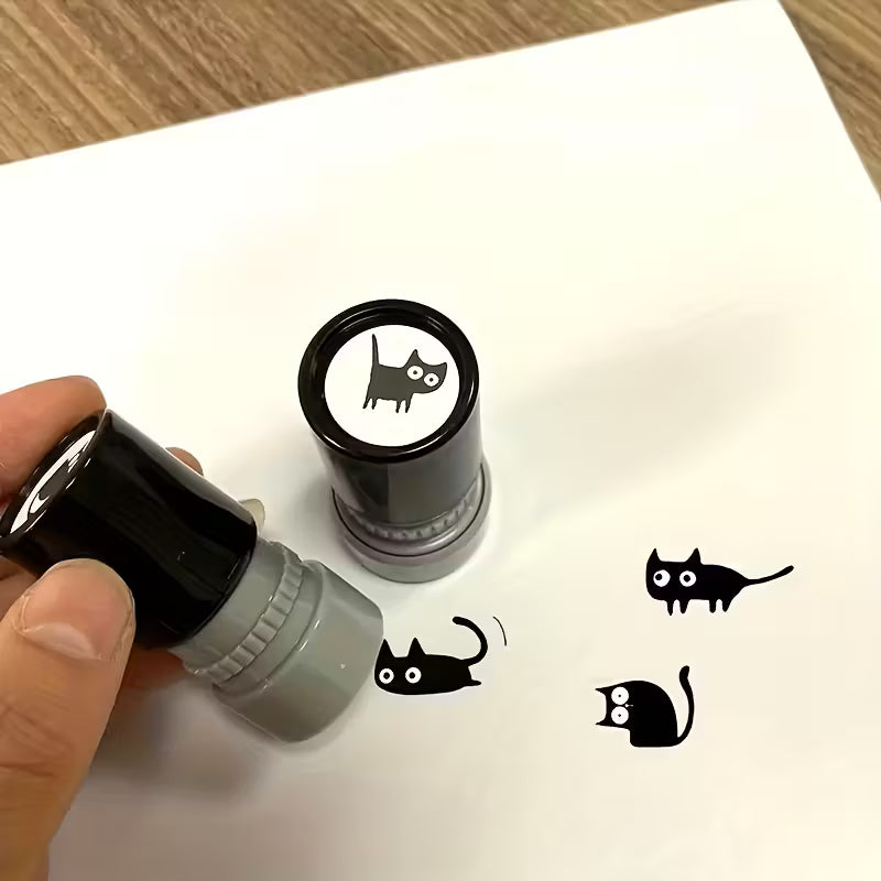 Mini Black Cat Stamp
