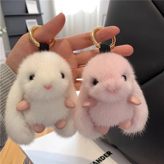 Lop bunny keychain charm