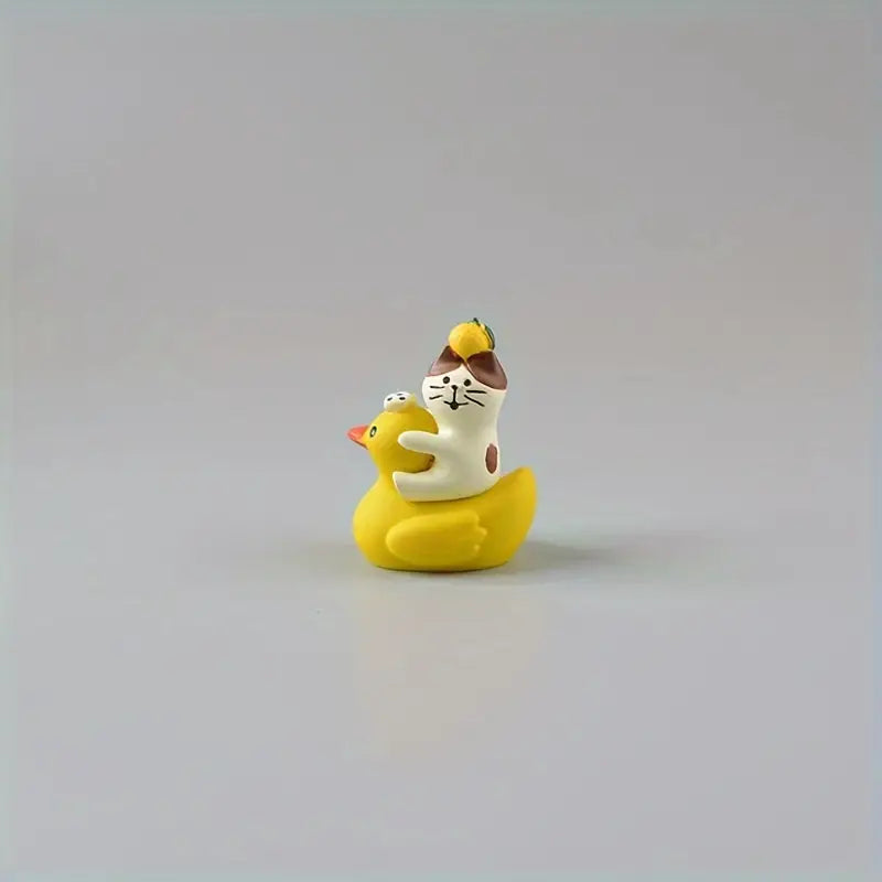 Cat on Duck