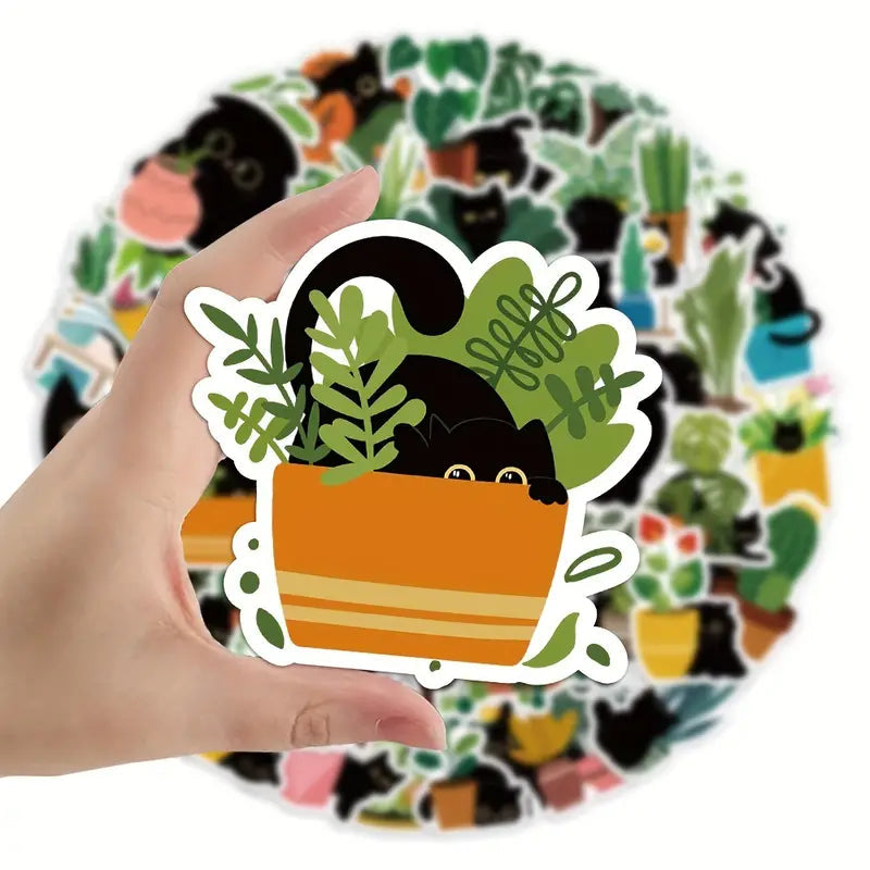 Cats and Plants Sticker