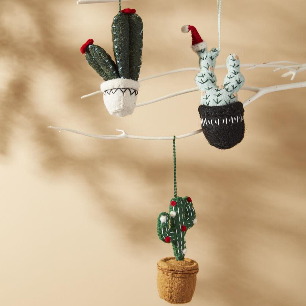 Festive Cactus Ornament