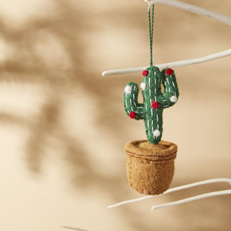 Festive Cactus Ornament