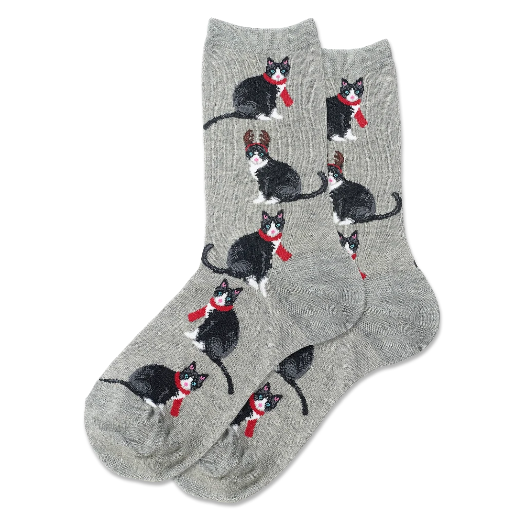 Reindeer Cat Crew Socks