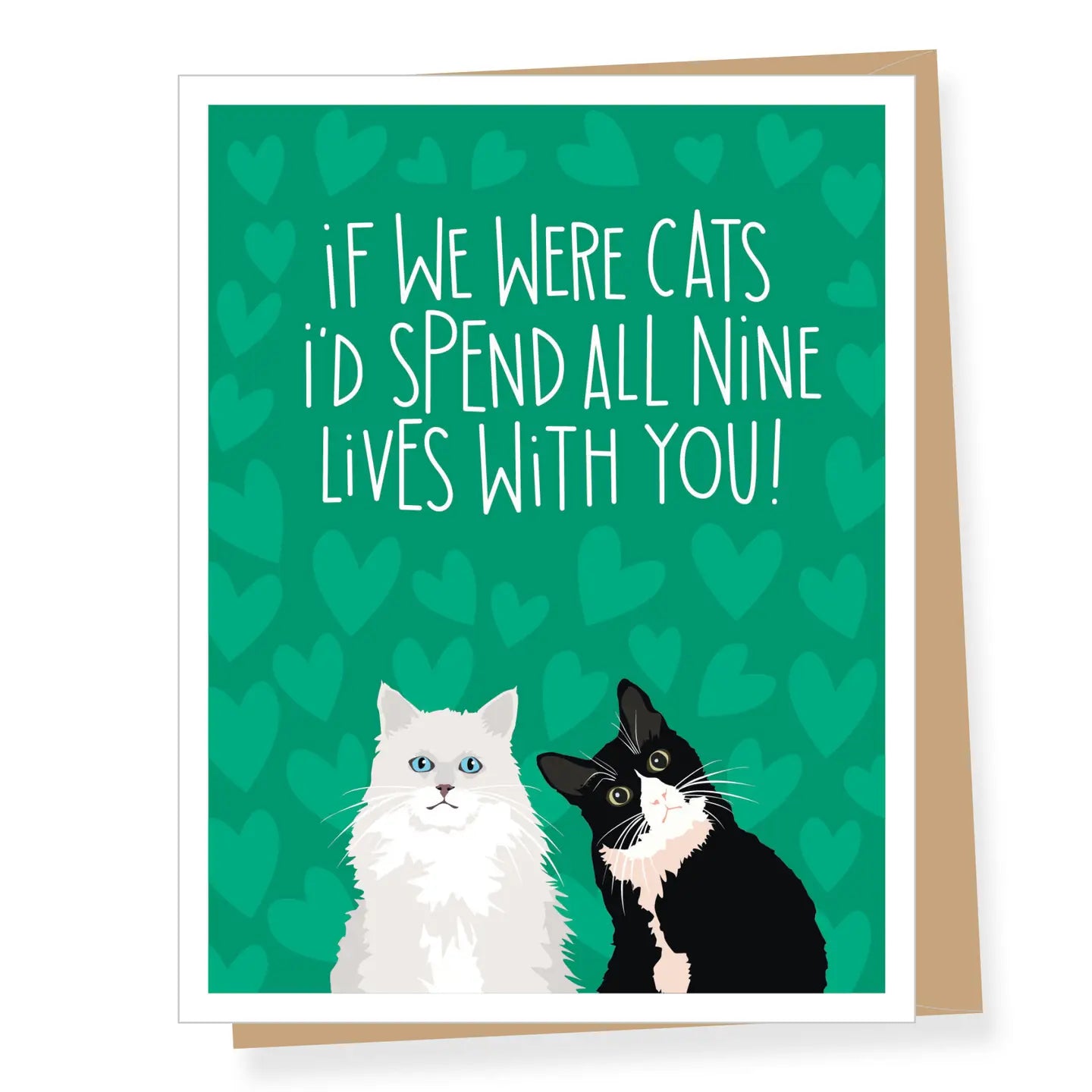 Two Cats Nine Lives Anniversary Card