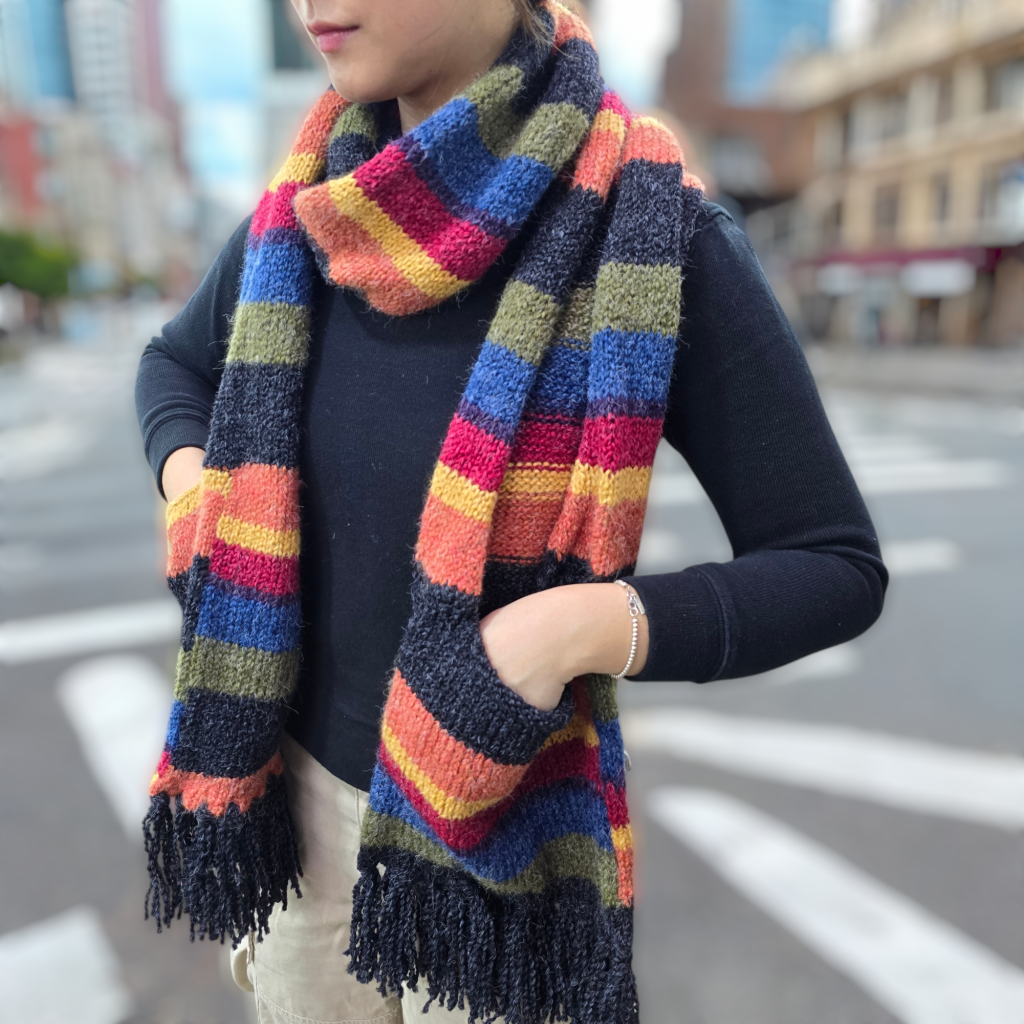 Pocket Stripe Scarf