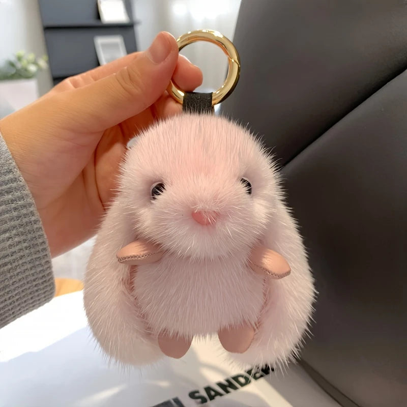 Lop bunny keychain charm