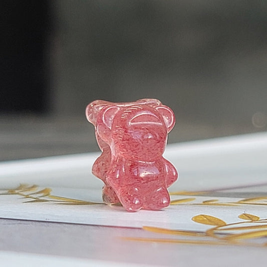 CRYSTALS - GUMMY BEAR CRYSTAL - STRAWBERRY QUARTZ